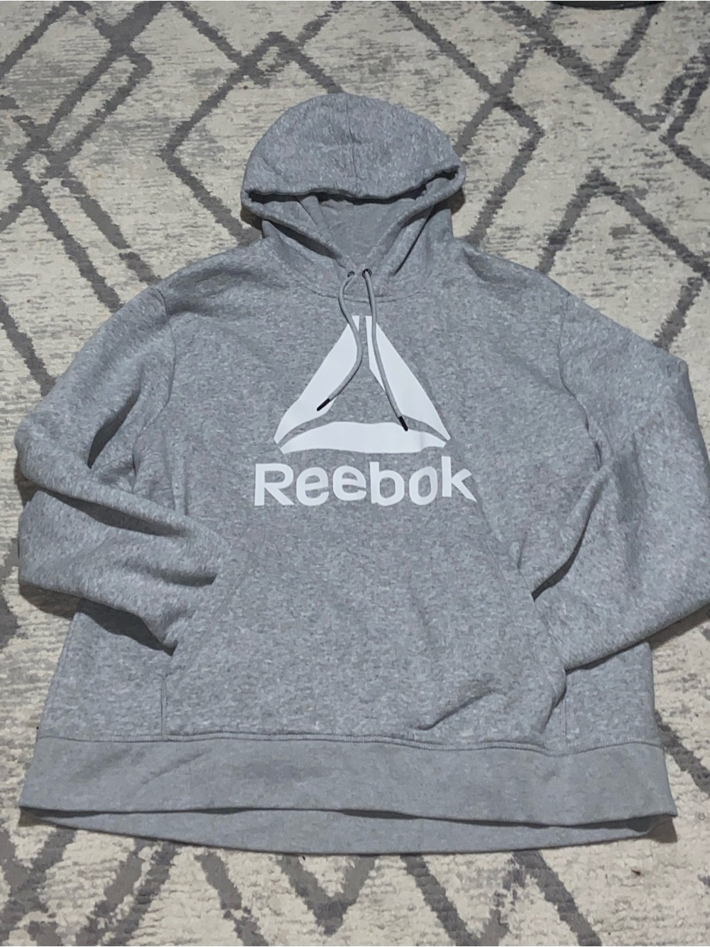 Reebok Gray Hoodie with White Logo